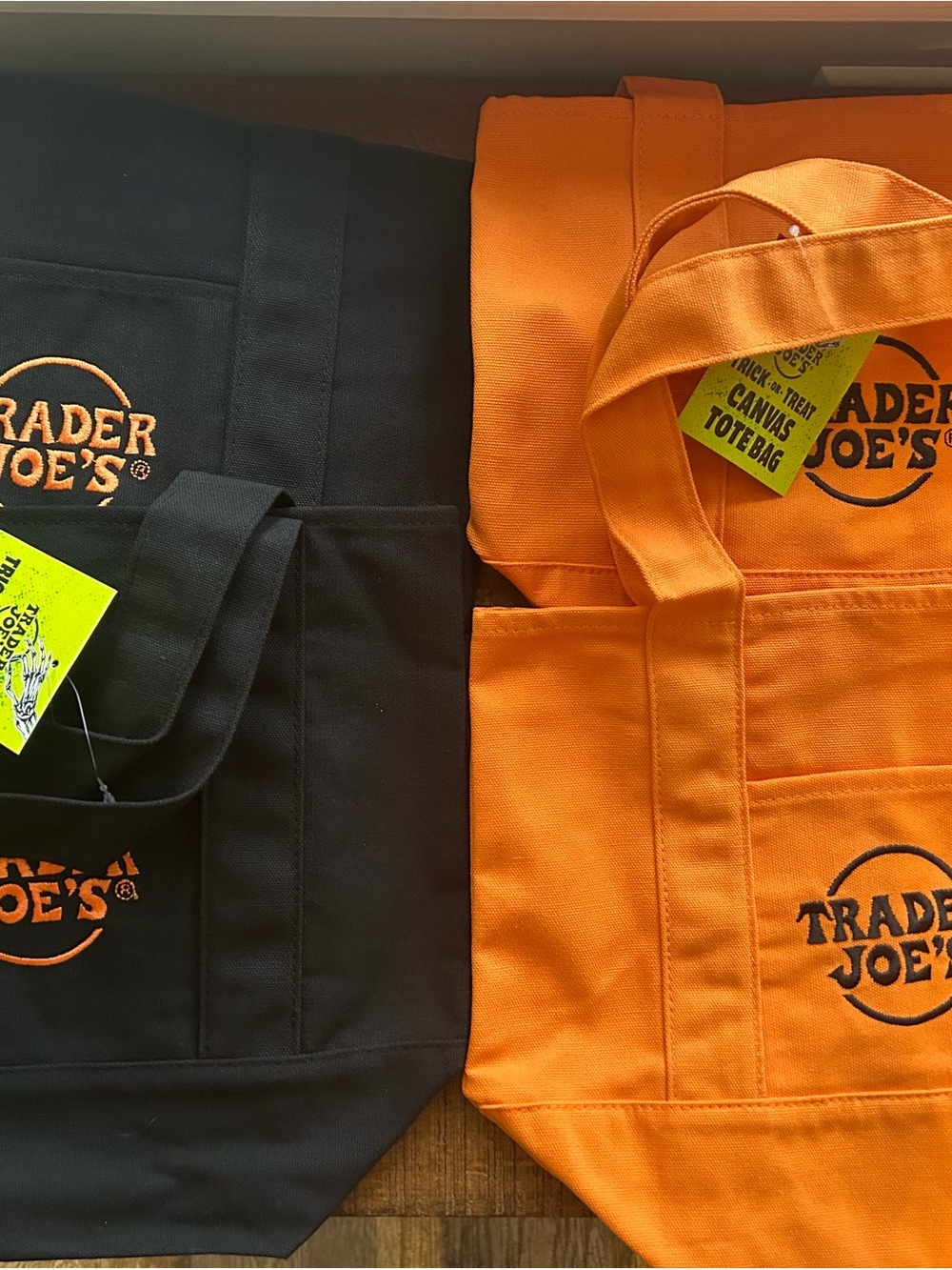 Limited Edition Trader Joe’S Trick or Treat Canvas Tote Bags 4 Total